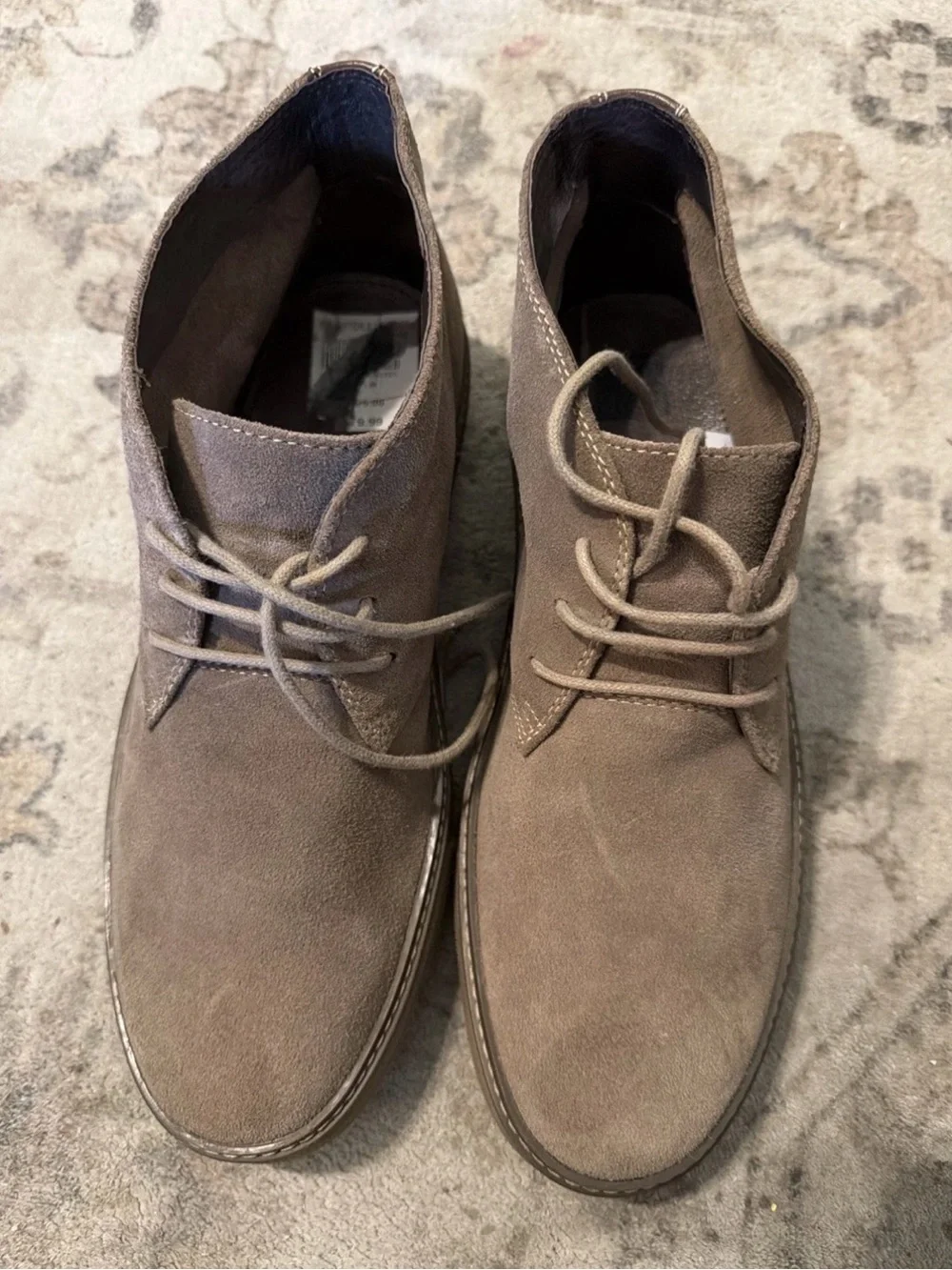 Johnston and Murphy Chukka Boots Men Size 10.5 Brown Beige Suede EUC